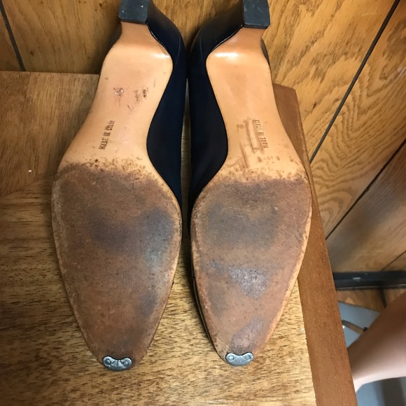 Salvatore Ferragamo Shoes -Size -7/ AA Colors Navy & Black-Good Condition - Picture 13 of 16